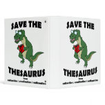 Save The Thesaurus Dinosaur binders