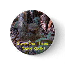 Save The Three-Toed Sloth! button