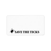 Save the Ticks Personalized Address Label
