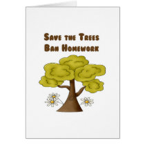 Save the Trees Ban Homework Cards
