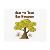 Save the Trees Ban Homework Postcards