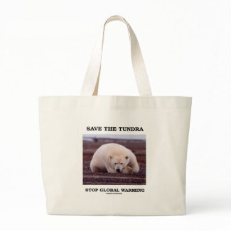 Save The Tundra Stop Global Warming (Polar Bear) bag
