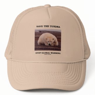 Save The Tundra Stop Global Warming (Polar Bear) hat