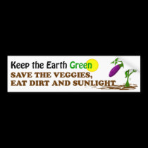Save the Veggies bumper stickers