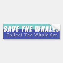 Save The Whales Bumper Sticker bumper stickers