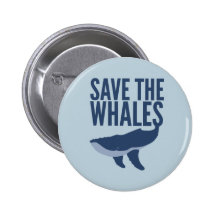 Save the Whales Button