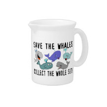Save The Whales Collect The Whole Set Drink Pitchers