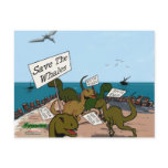 Save the Whales Dinosaur Postcard