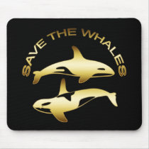 SAVE THE WHALES mousepads