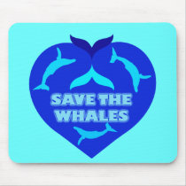 SAVE THE WHALES mousepads