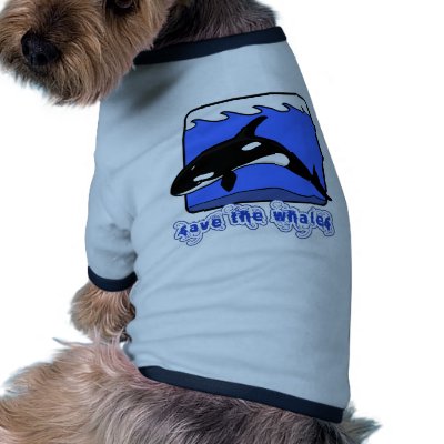Save the Whales Orcas Products Doggie Tee by Oceanbaby