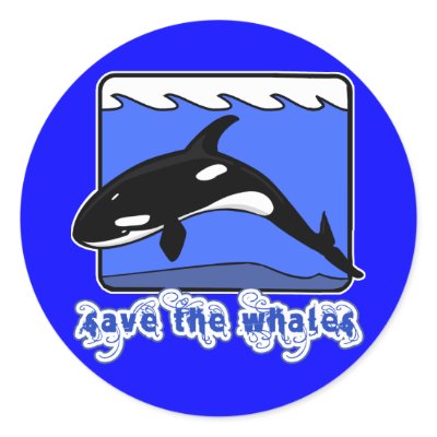 Save the Whales Orcas Products Stickers by Oceanbaby