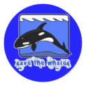 Save the Whales Orcas Products stickers