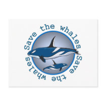 Save the Whales Postcard