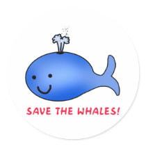 Save the Whales! Stickers