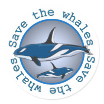 Save the Whales Stickers