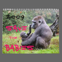 Save The Wildlife Babies calendars