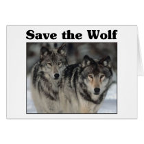 Save the Wolf Greeting Card