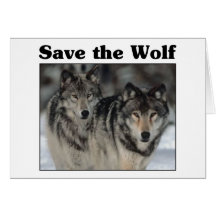 Save the Wolf Greeting Card