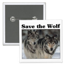 Save the Wolf Pins