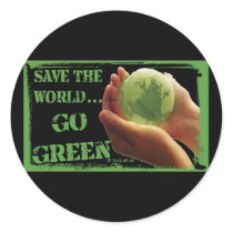 SAVE THE WORLD GO GREEN stickers