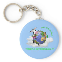 Save The World Key Chain