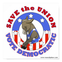 Save Union Vote DEM Poster posters