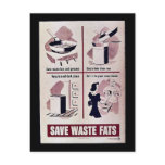Save Waste Fats postcards