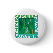 Save Water Pinback Buttons