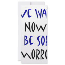 Save Water Now Or Be Sorry Tomorrow Full Color Rack Card