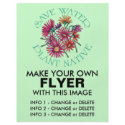 Save Water - Plant Native flyers by GreenNeighborWater Save Water - Plant Native flyers