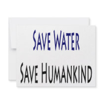 Save Water Save Humankind invitations