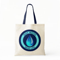 Save Water Save Life Tote Bags
