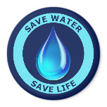 Save Water Save Life Refrigerator Magnets