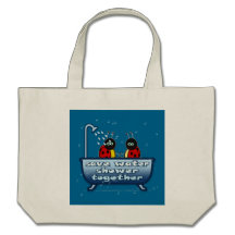save water, shower together canvas bags