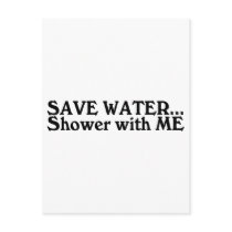 Save Water Shower With Me postcards