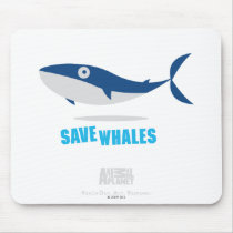 Save Whales Mousepad by AnimalAdvocate Save Whales Mousepad