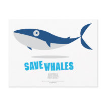 Save Whales Postcard by AnimalAdvocate Save Whales Postcard