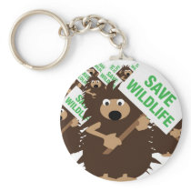 save wildlife hedgehogs keychains