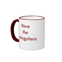 Save Wildlife: orangutans mugs