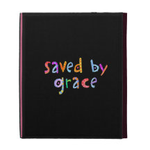 Saved By Grace Fun and Funky Christian iPad Folio Case