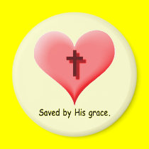 Saved by His grace.- Magnet