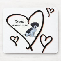 Saved with hearts mousepad