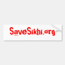 SaveSikhi.org Etiqueta De Parachoque