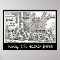 Saving The EURO PIIGS Poster