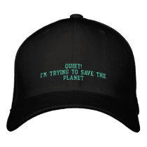 SAVING THE PLANET - HAT embroidered hats by seapearls SAVING THE PLANET - HAT embroidered hats
