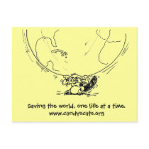 Saving the world, one life at a time Postcard