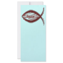 Savior Fish - Deep Red rack cards