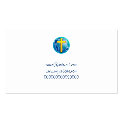 Saviour of the World, Your Name Here Business Card (back side)
