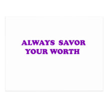 Savor Your Worth Postcard